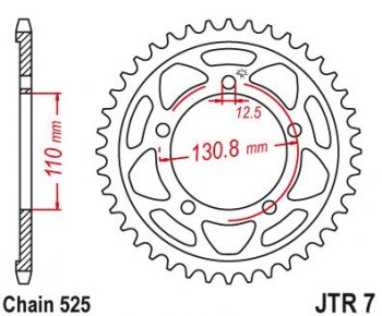 3 839 р. Звезда цепного привода JTR7 45  jtr7.45  с доставкой в г. Пермь. Увеличить фотографию 1