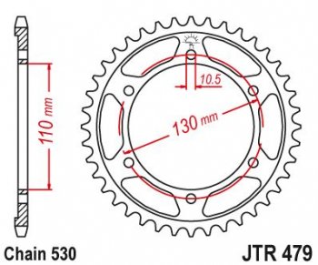 4 689 р. Звезда цепного привода JTR479 45  jtr479.45  с доставкой в г. Пермь. Увеличить фотографию 1