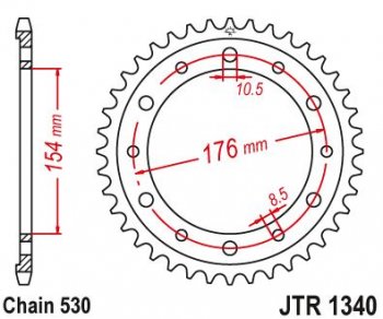 4 249 р. Звезда цепного привода JTR1340 43  jtr1340.43  с доставкой в г. Пермь. Увеличить фотографию 1