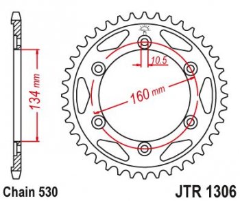 4 409 р. Звезда цепного привода JTR1306 43  jtr1306.43  с доставкой в г. Пермь. Увеличить фотографию 1