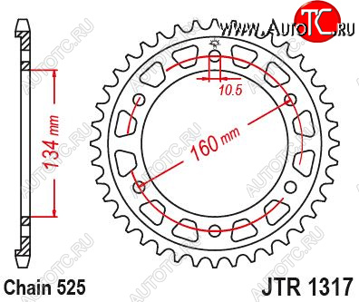 3 929 р. Звезда цепного привода JTR1317 43  jtr1317.43  с доставкой в г. Пермь