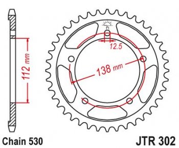 4 029 р. Звезда цепного привода JTR302 41  jtr302.41  с доставкой в г. Пермь. Увеличить фотографию 1