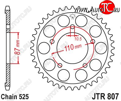 4 409 р. Звезда цепного привода JTR807 48  jtr807.48  с доставкой в г. Пермь
