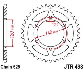 3 479 р. Звезда цепного привода JTR498 40  jtr498.40  с доставкой в г. Пермь. Увеличить фотографию 1