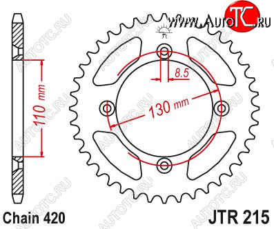 2 899 р. Звезда цепного привода JTR215 50  jtr215.50  с доставкой в г. Пермь