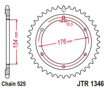 4 009 р. Звезда цепного привода JTR1346 43  jtr1346.43  с доставкой в г. Пермь. Увеличить фотографию 1