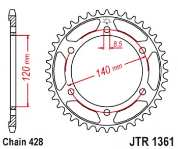 3 519 р. Звезда цепного привода JTR1361 50  jtr1361.50  с доставкой в г. Пермь. Увеличить фотографию 1