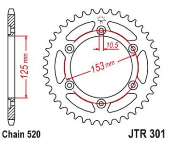 3 799 р. Звезда цепного привода JTR301 45  jtr301.45  с доставкой в г. Пермь. Увеличить фотографию 1