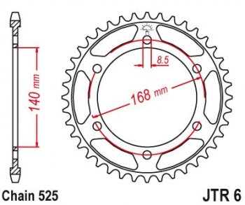 4 879 р. Звезда цепного привода JTR6 47  jtr6.47  с доставкой в г. Пермь. Увеличить фотографию 1