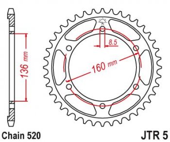 3 759 р. Звезда цепного привода JTR5 47  jtr5.47  с доставкой в г. Пермь. Увеличить фотографию 1
