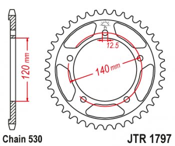Звезда цепного привода JTR1797.41  jtr1797.41