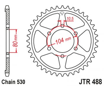 4 209 р. Звезда цепного привода JTR488.41  jtr488.41  с доставкой в г. Пермь. Увеличить фотографию 1