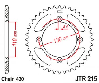 2 699 р. Звезда цепного привода JTR215 56  jtr215.56  с доставкой в г. Пермь. Увеличить фотографию 1