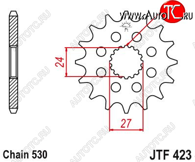 1 829 р. Звезда цепного привода JTF423 17  jtf423.17  с доставкой в г. Пермь