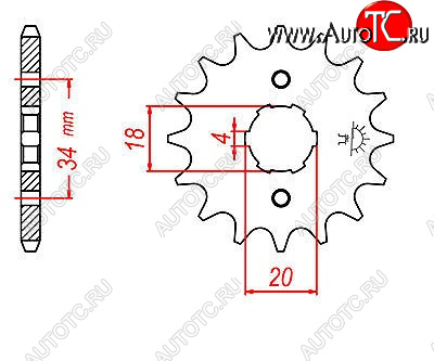 849 р. Звезда передняя ведущая Afam 20200 14 Зубов ( JTF259 14 )  пм-00017559  с доставкой в г. Пермь