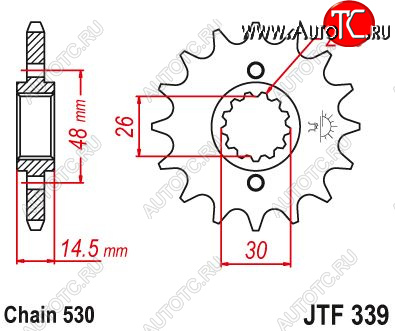 2 399 р. Звезда цепного привода JTF339 18  jtf339.18  с доставкой в г. Пермь