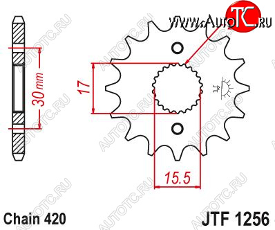 799 р. Звезда цепного привода JTF1256 15  jtf1256.15  с доставкой в г. Пермь