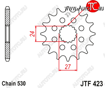 1 829 р. Звезда цепного привода JTF423 18  jtf423.18  с доставкой в г. Пермь