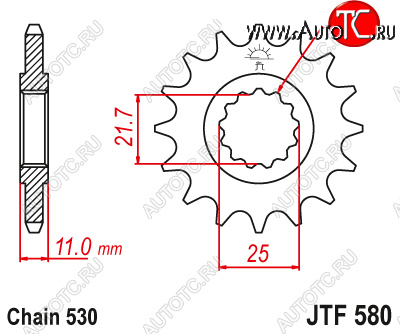 1 669 р. Звезда цепного привода JTF580.17  jtf580.17  с доставкой в г. Пермь