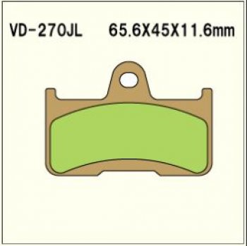 2 159 р. Тормозные колодки Vesrah VD 270JL	  пм-00005103  с доставкой в г. Пермь. Увеличить фотографию 1