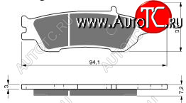 2 169 р. Тормозные колодки Gold-Fren 248 K5  248 k5  с доставкой в г. Пермь