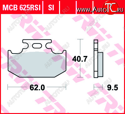 2 999 р. Тормозные колодки TRW MCB625SI  mcb625si  с доставкой в г. Пермь