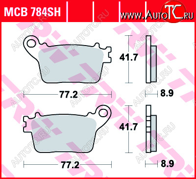 3 879 р. Тормозные колодки TRW MCB784SH  mcb784sh  с доставкой в г. Пермь
