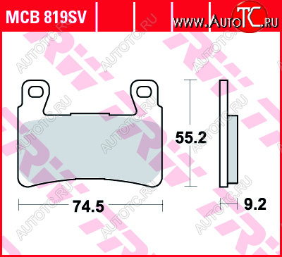 3 879 р. Тормозные колодки TRW MCB819SV  mcb819sv  с доставкой в г. Пермь