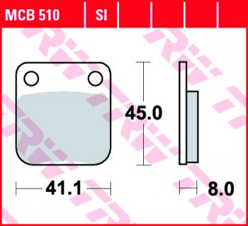 Тормозные колодки TRW MCB510  mcb510