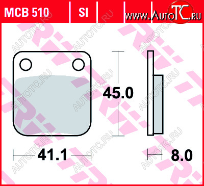 2 919 р. Тормозные колодки TRW MCB510SI  mcb510si  с доставкой в г. Пермь