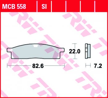 Тормозные колодки TRW MCB558SI  mcb558si