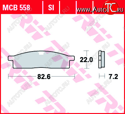 3 269 р. Тормозные колодки TRW MCB558SI  mcb558si  с доставкой в г. Пермь