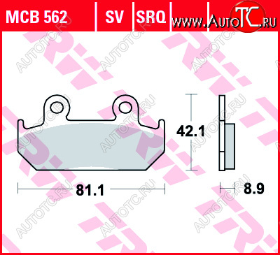 3 879 р. Тормозные колодки TRW MCB562SV  mcb562sv  с доставкой в г. Пермь