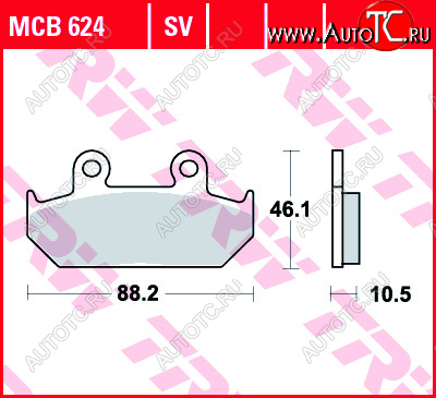 3 199 р. Тормозные колодки TRW MCB624  mcb624  с доставкой в г. Пермь