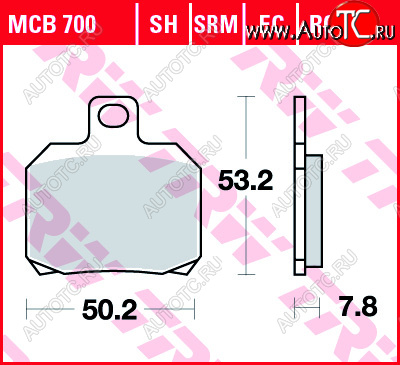 3 879 р. Тормозные колодки TRW MCB700SH  mcb700sh  с доставкой в г. Пермь