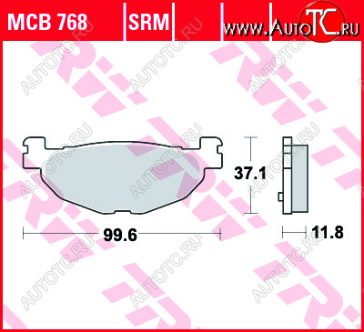 3 199 р. Тормозные колодки TRW MCB768  mcb768  с доставкой в г. Пермь