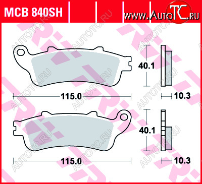 5 519 р. Тормозные колодки TRW MCB840SH  mcb840sh  с доставкой в г. Пермь