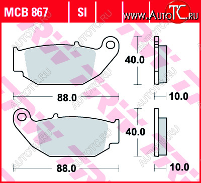 2 699 р. Тормозные колодки TRW MCB867SI  mcb867si  с доставкой в г. Пермь