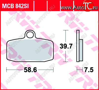 2 899 р. Тормозные колодки TRW MCB842SI  mcb842si  с доставкой в г. Пермь