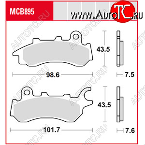 3 199 р. Тормозные колодки TRW MCB895  mcb895  с доставкой в г. Пермь