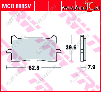 3 999 р. Тормозные колодки TRW MCB888SV  mcb888sv  с доставкой в г. Пермь