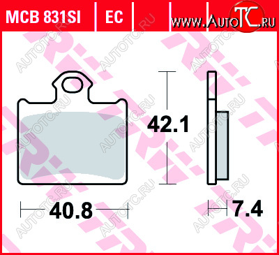 2 899 р. Тормозные колодки TRW MCB831SI  mcb831si  с доставкой в г. Пермь
