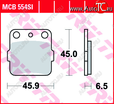 3 269 р. Тормозные колодки TRW MCB554SI  mcb554si  с доставкой в г. Пермь