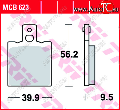 2 899 р. Тормозные колодки TRW MCB623  mcb623  с доставкой в г. Пермь