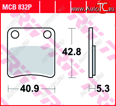 2 339 р. Тормозные колодки TRW MCB832P  mcb832p  с доставкой в г. Пермь