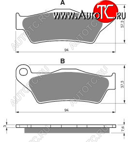 2 169 р. Тормозные колодки Gold-Fren 031 S3  031 s3  с доставкой в г. Пермь