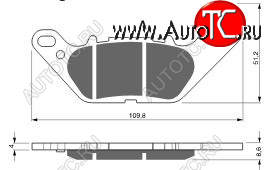 2 249 р. Тормозные колодки Gold-Fren 264 S3  264 s3  с доставкой в г. Пермь