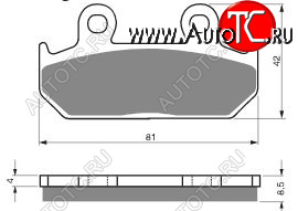 2 169 р. Тормозные колодки Gold-Fren 025 AD  025 ad  с доставкой в г. Пермь