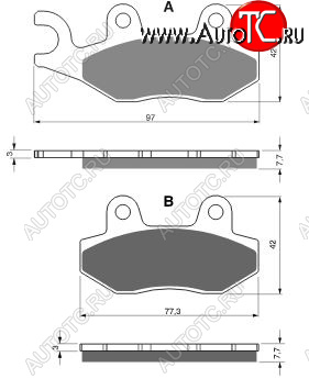 2 169 р. Тормозные колодки Gold-Fren 002 AD  002 ad  с доставкой в г. Пермь