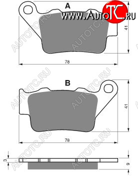 2 389 р. Тормозные колодки Gold-Fren 023 AD  023 ad  с доставкой в г. Пермь